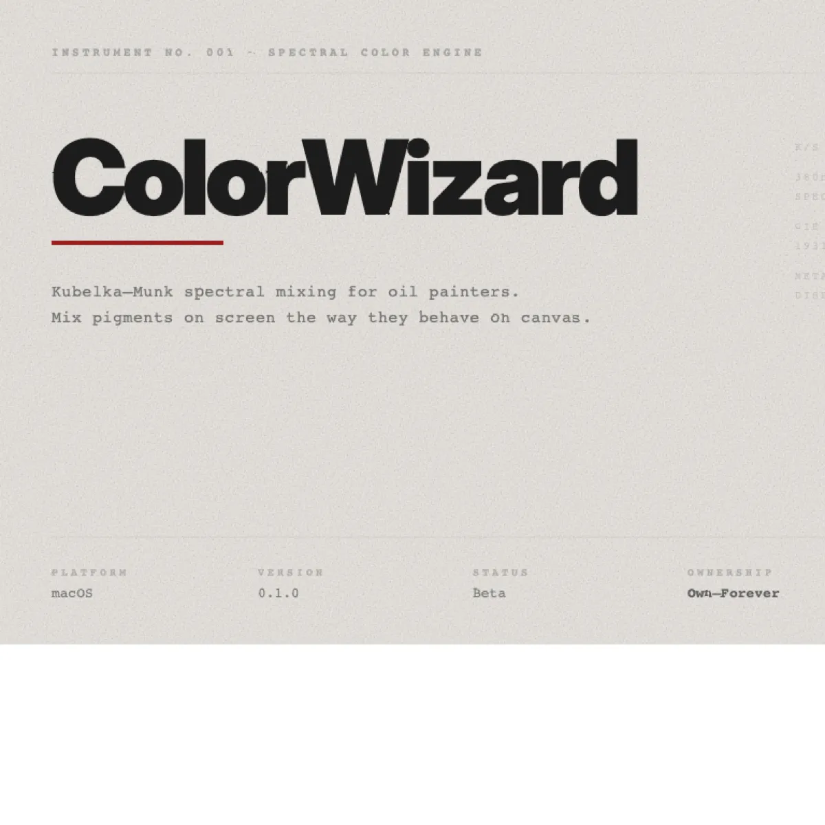 ColorWizard interface preview