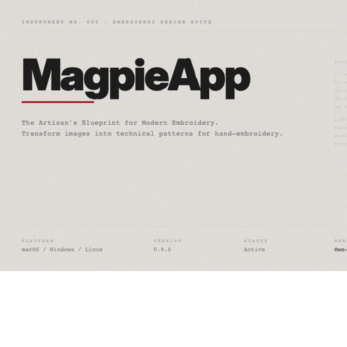MagpieApp interface preview